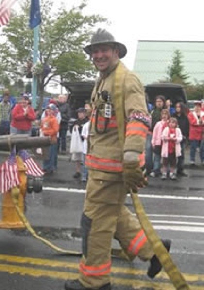 Fireman Walking in Parade